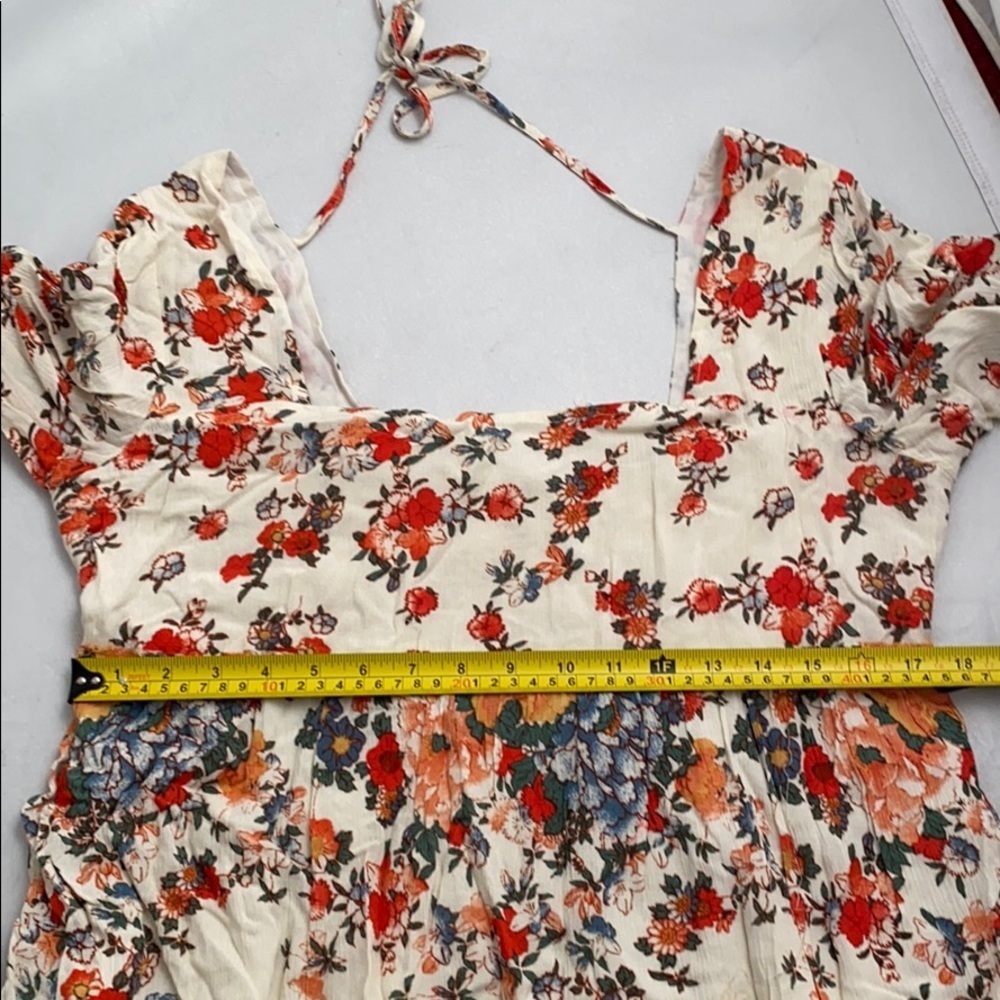 Free People Modern Chinoiserie Tea Combo multicolor floral square neck dress - Picture 11 of 15